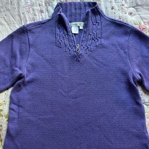 Purple Coldwater Creek Quarter Zip